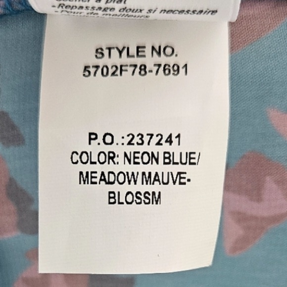 Paige Bestia Floral Print Tiered Teal With Magneta Flowers Midi Skirt - Picture 11 of 11